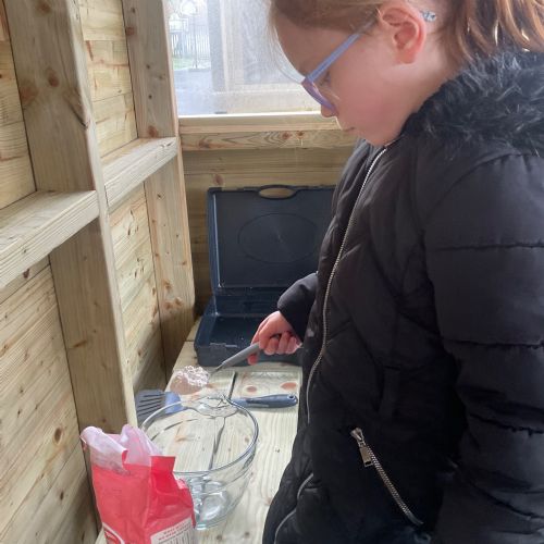 Mix a pancake..stir a pancake..pop it in the pan!